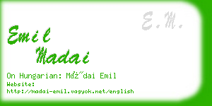 emil madai business card